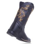 Bota Feminina Texana Floral Dourada