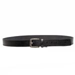Cinto 40 mm Soleta de Couro Preto - Fivela Envelhecida