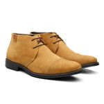 Botina Conforto Bufalado Areia de Amarrar - Linha Confort Prime