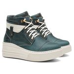Coturno Feminino Plataforma Off White Fóssil Verde Água / Vacum Branco