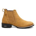 Botina Country Feminina Bico Quadrado Bufalado Areia - Linha Gadão