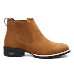 Botina Country Masculina Bico Quadrado Bufalado Castor - Linha Gadão
