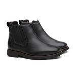 Botina Conforto Floater Preto Elástico Coberto - Linha Terra Nova