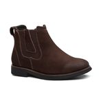 Botina Conforto Bufalado Chocolate Elástico Gota - Linha Terra Nova