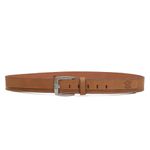 Cinto 40 Mm Soleta De Couro Bufalado Castor- Fivela Envelhecida