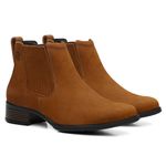 Bota/Botina Feminina Bufalado Castor Elástico Coberto - Linha Montana