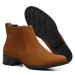 Bota/Botina Feminina Bufalado Castor Elástico Coberto - Linha Montana