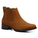 Bota/Botina Feminina Bufalado Castor Elástico Coberto - Linha Montana