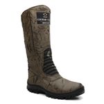Coturno/Bota Couro Camuflado Verde/Lona Camuflada Verde - Linha Panther
