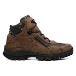 Coturno Couro Bufalado Café/Lona Camuflada Verde - Linha Adventure