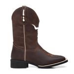 Bota Texana Feminina Crazy Horse Café/Cara de Boi Branco