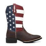 Bota Texana Masculina Bordado Bandeira USA