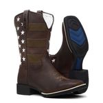 Bota Texana Feminina Bordado Envelhecido