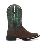 Bota Texana Masculina Bordado 719 Crazy Horse Café/Fossil Verde