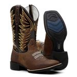 Bota Texana Feminina Bordado 727 Pêlo Pinhão/Splash Café