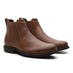 Botina Conforto Fóssil Café Elástico Coberto - Linha Canastra