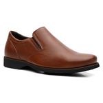 Sapato Masculino Esporte Fino Floater Pinhão (c/ Elástico) - Linha Rochedo 