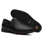 Sapato Masculino Esporte Fino Floater Preto (c/ Elástico) - Linha Rochedo