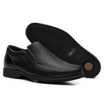 Sapato Masculino Esporte Fino Floater Preto (c/ Elástico) - Linha Rochedo