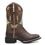 Bota Texana Feminina Bordado NS Aparecida Crazy Horse Café