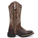 Bota Texana Feminina Bordado 901 Crazy Horse Café/Bege