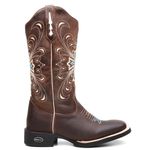 Bota Texana Feminina Bordado 905 Azul Crazy Horse Café