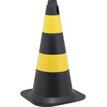 CONE DE SINALIZACAO PTO/AM C/50CM