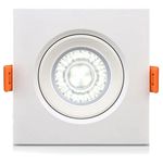 Luminária led ecospot MR11 quadrada ot 3w 3000k 