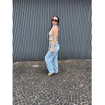 Blusa costa nua Helena cinza claro