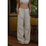 CALÇA PANTALONA LINHO AGATHA BAUNILHA