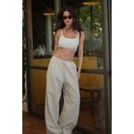 CALÇA PANTALONA LINHO AGATHA BAUNILHA