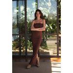 VESTIDO TOMARA QUE CAIA GEORGIA CHOCOLATE
