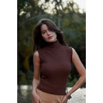 BLUSA GOLA VIRGÍNIA CHOCOLATE