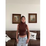 BLUSA GOLA VIRGÍNIA CHOCOLATE