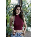 Blusa costa nua helena cherry