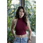 Blusa costa nua helena cherry