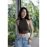 Blusa costa nua helena marrom