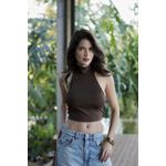 Blusa costa nua helena marrom