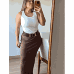 Saia Adrielly Marrom