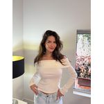 BLUSA OMBRO A OMBRO AMÉLIA BAUNILHA 