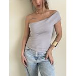 BLUSA OMBRO A OMBRO MAFE CINZA