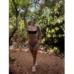 BIQUINI VICHY BICOLOR OFF WHITE AND BLACK