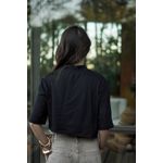 T-SHIRT CROPPED LOUISE PRETA