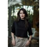 T-SHIRT CROPPED LOUISE PRETA