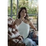 BLUSA MAYA FRENTE ÚNICA BAUNILHA