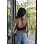 Blusa costa nua kyra marrom