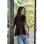 Blusa costa nua kyra marrom