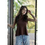 Blusa costa nua kyra marrom