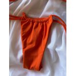 Calcinha Cortininha Amarração Laranja