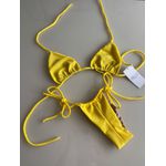 Conjunto Cortininha Básico Mya Amarelo